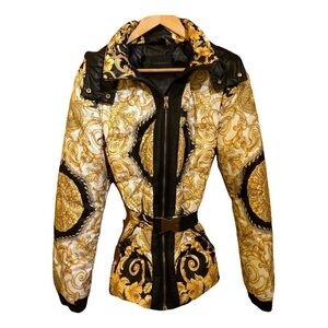 Versace Women's Gold and Black Jacket